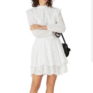 White cotton embroidered lace - AllSaints - site 6